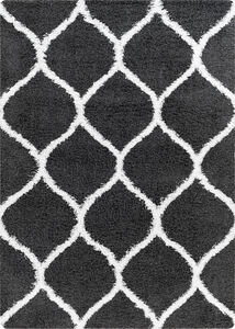 Urban Shag 87 X 63 inch Black Rug, Rectangle