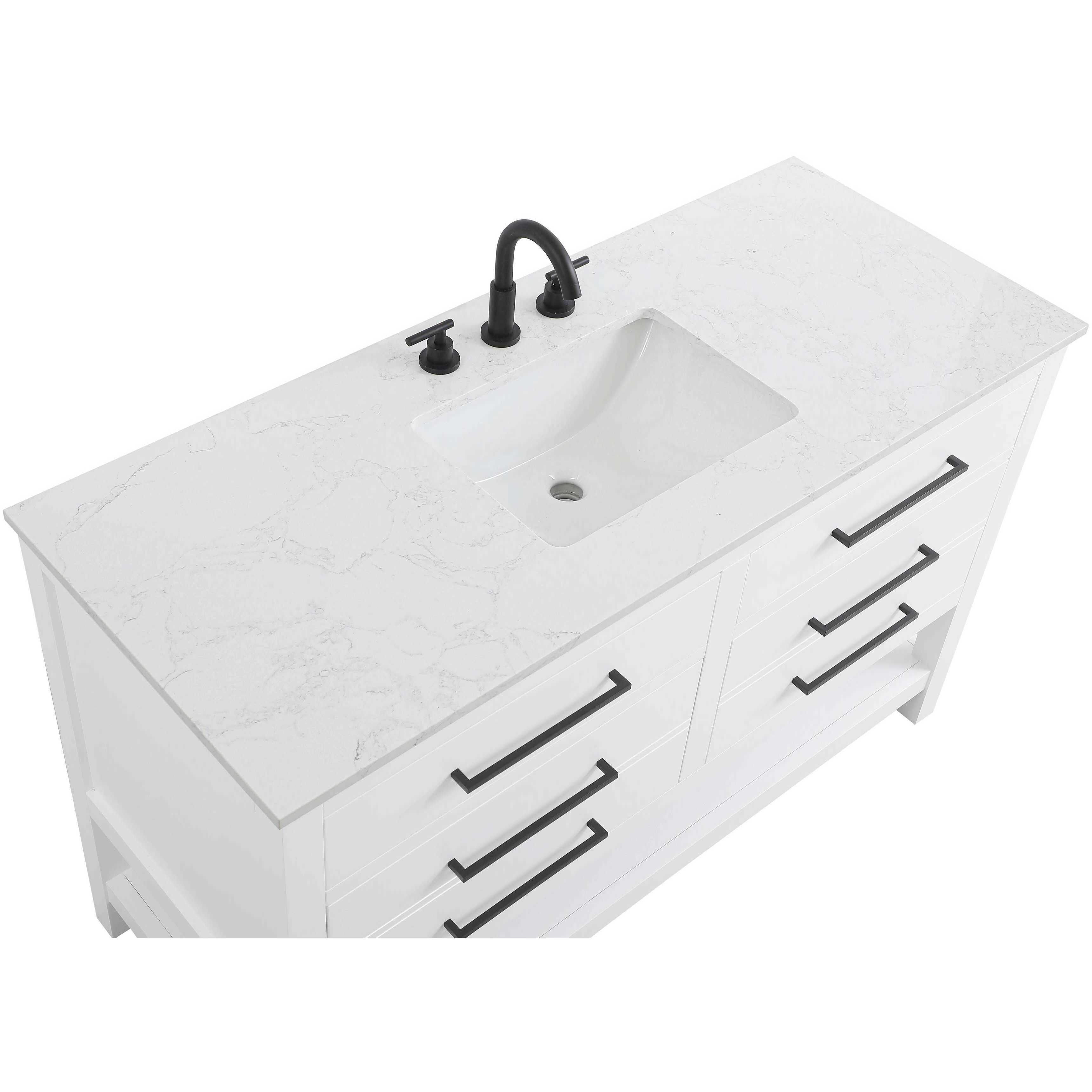 Karson 54 X 34 inch White Bathroom Vanity Cabinet