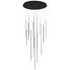 Chute LED 31.5 inch Black Multi-Pendant Ceiling Light