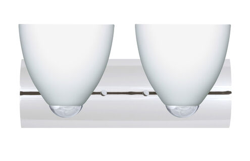 Sasha Ii 2 Light 15 inch Chrome Vanity Lighting Wall Light in Incandescent, Opal Matte Glass