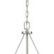 Bravo 3 Light 23 inch Brushed Nickel Chandelier Ceiling Light in Bulbs Not Included, Etched