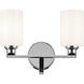 Gioe 2 Light 14.25 inch Chrome Vanity Light Wall Light
