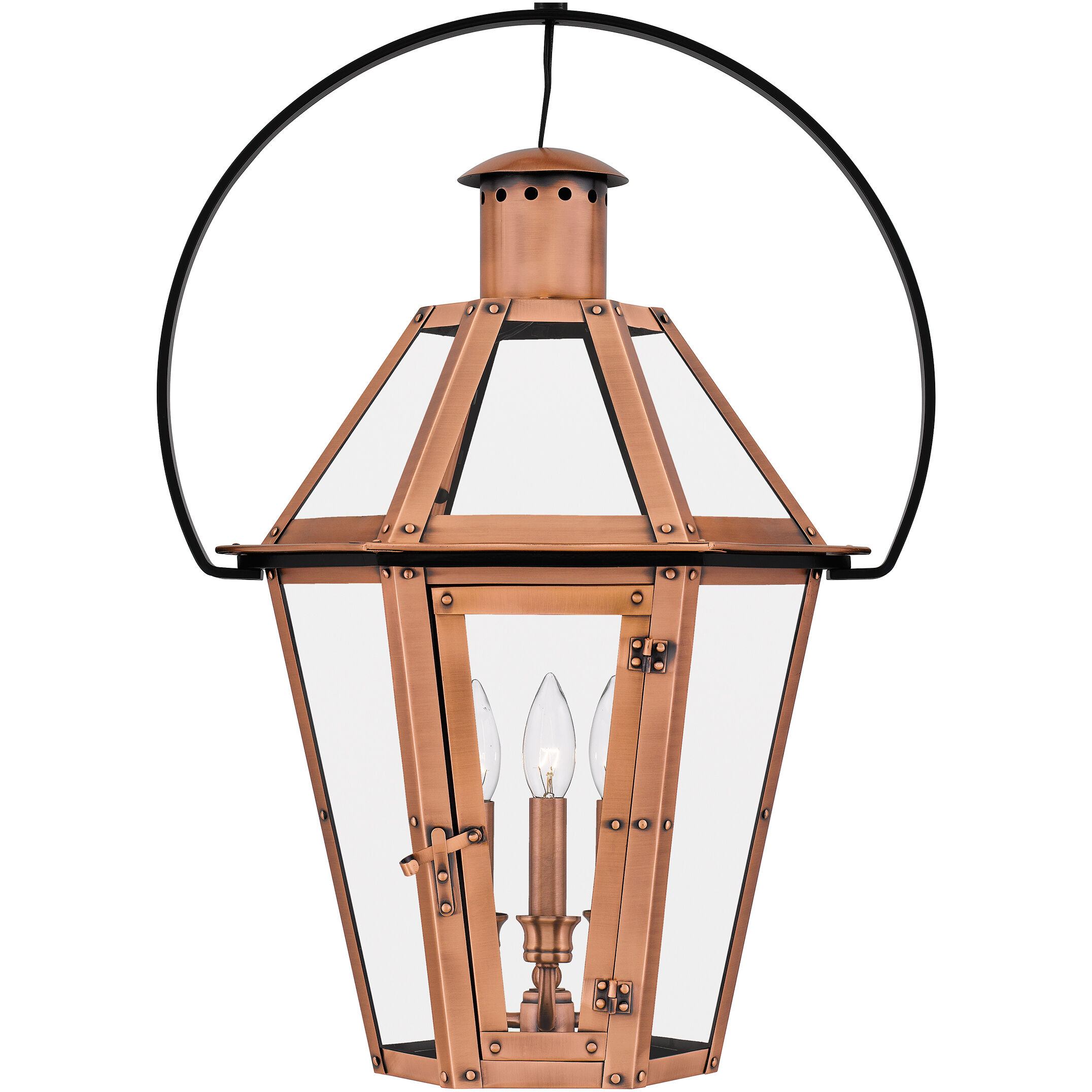 Burdett 3 Light 18 inch Aged Copper Pendant Ceiling Light