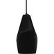 Radiance Collection - Crease Pendant Ceiling Light in Matte Black, Black Cord, Replaceable Bulb, Gloss Black/Matte White, Form+Finish+Function