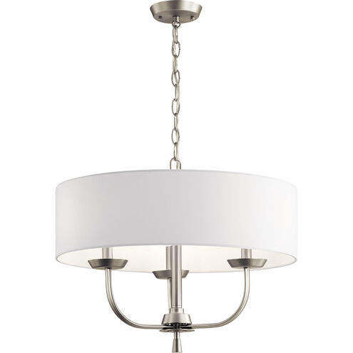 Kennewick 3 Light 20 inch Brushed Nickel Chandelier 1 Tier Medium Ceiling Light
