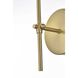 Mel 1 Light 5.5 inch Satin Gold Bath Sconce Wall Light