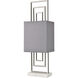 Marstrand 30 inch 100.00 watt Satin Nickel with White Table Lamp Portable Light