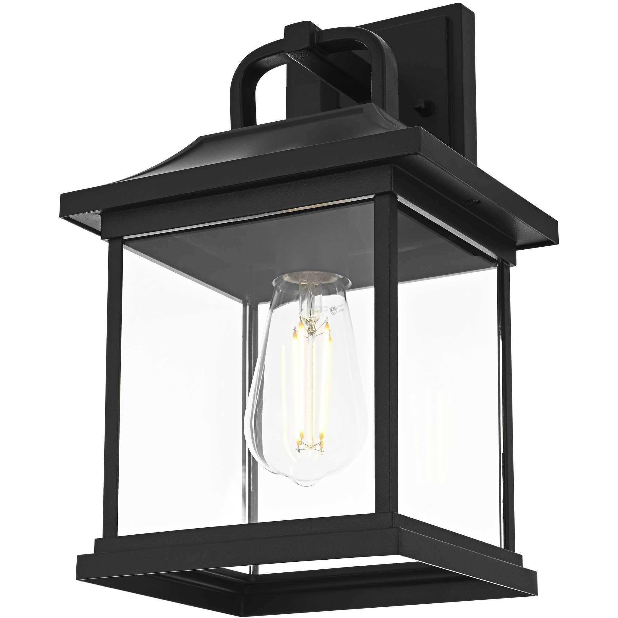 Saul 1 Light 13 inch Black Outdoor Wall Sconce