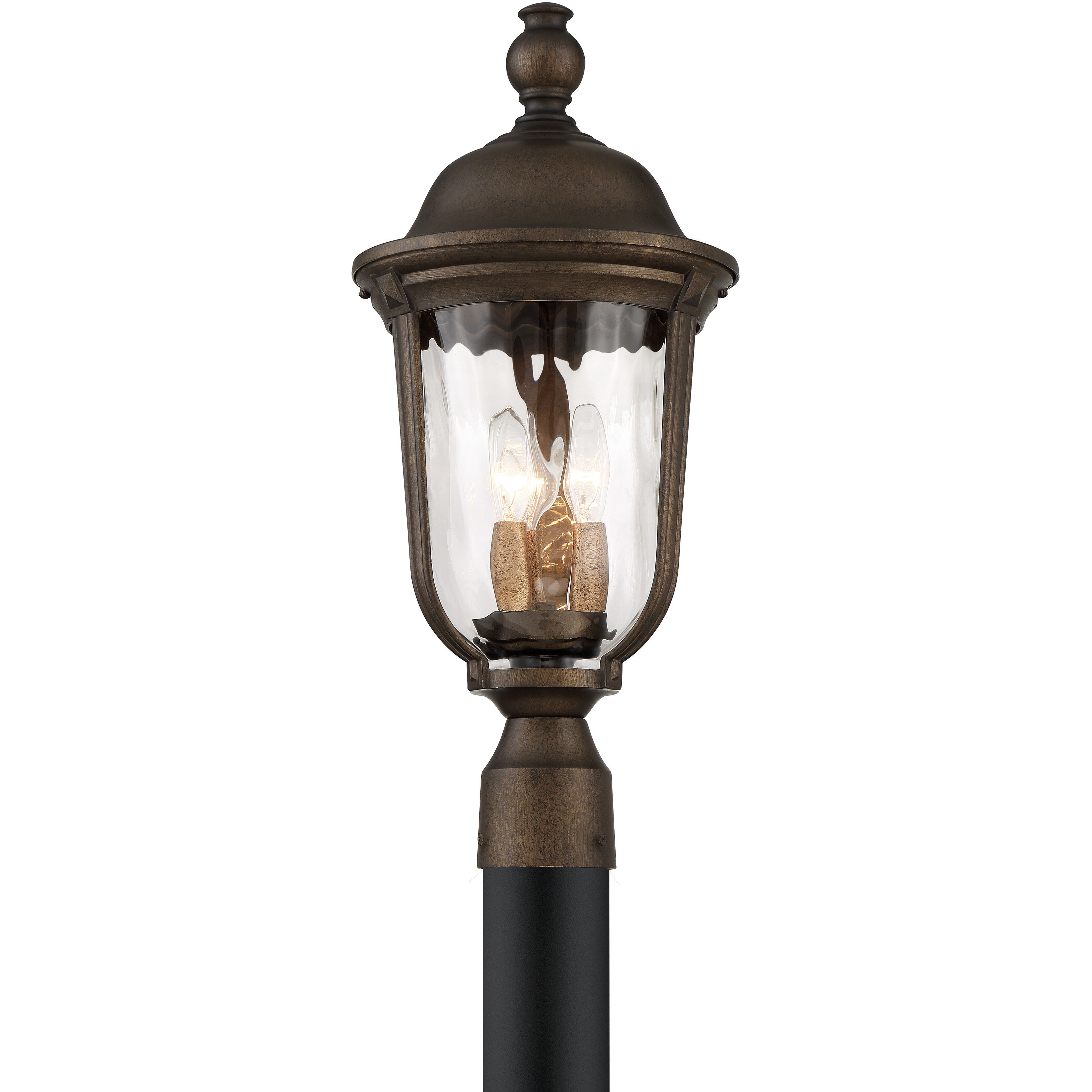 Havenwood 3 Light 21 inch Tavira Bronze And Alder Silver Outdoor Post Mount, Great Outdoors 
