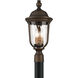 Havenwood 3 Light 21 inch Tavira Bronze And Alder Silver Outdoor Post Mount, Great Outdoors 
