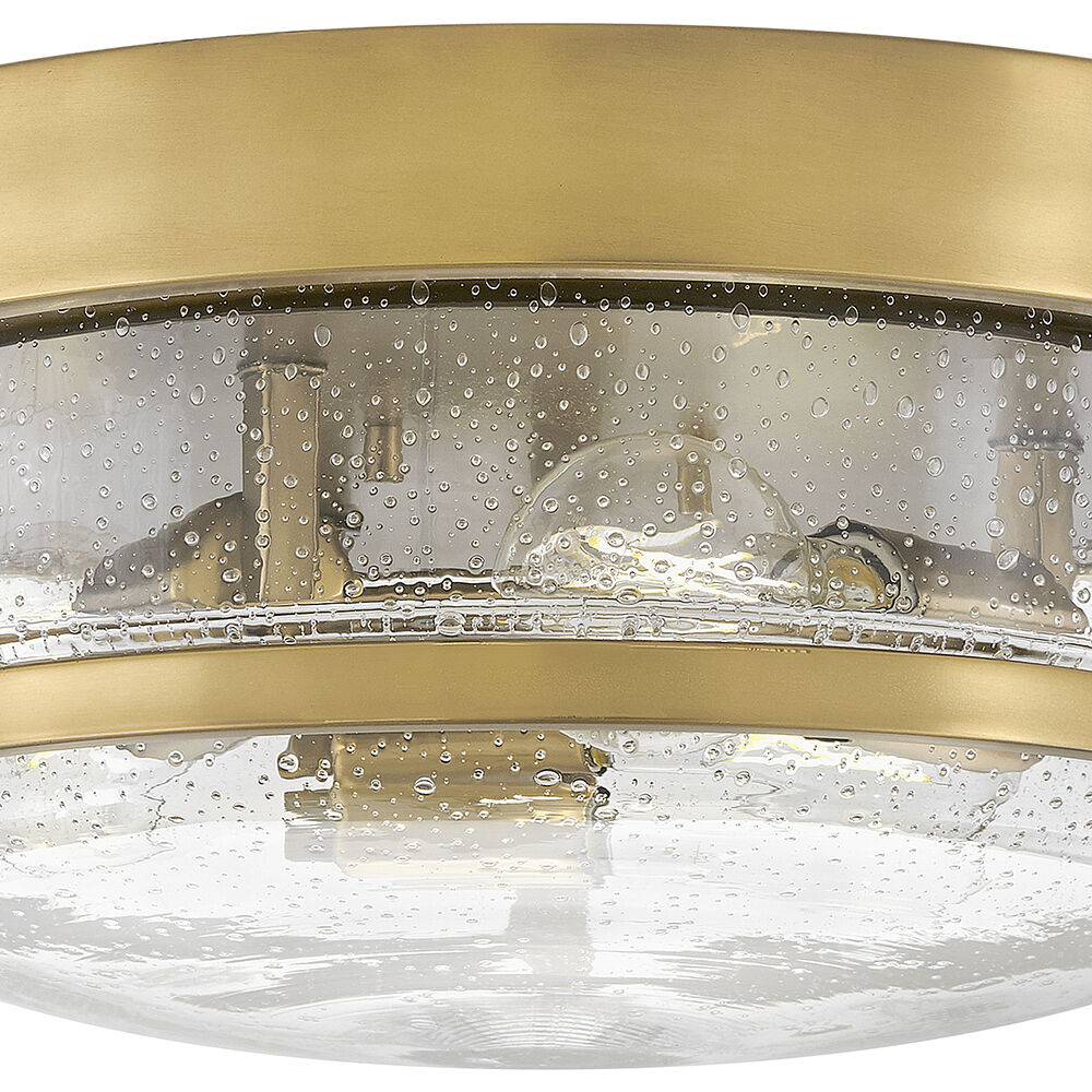 Harper 3 Light 15.75 inch Heritage Brass Indoor Flush Mount Ceiling Light