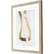 Abstract Collection Champagne Gold Block Contemporary Framed Art