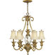 Plantation 7 Light 28 inch Burnished Brass Indoor Chandelier Ceiling Light