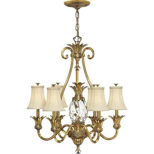 Plantation 7 Light 28 inch Burnished Brass Indoor Chandelier Ceiling Light
