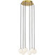 Sean Lavin Orbet LED 10.7 inch Hand Rubbed Antique Brass Chandelier Ceiling Light