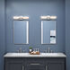 Positano LED 20.8 inch Polished Nickel Bathroom Vanity Wall Light in Satin White