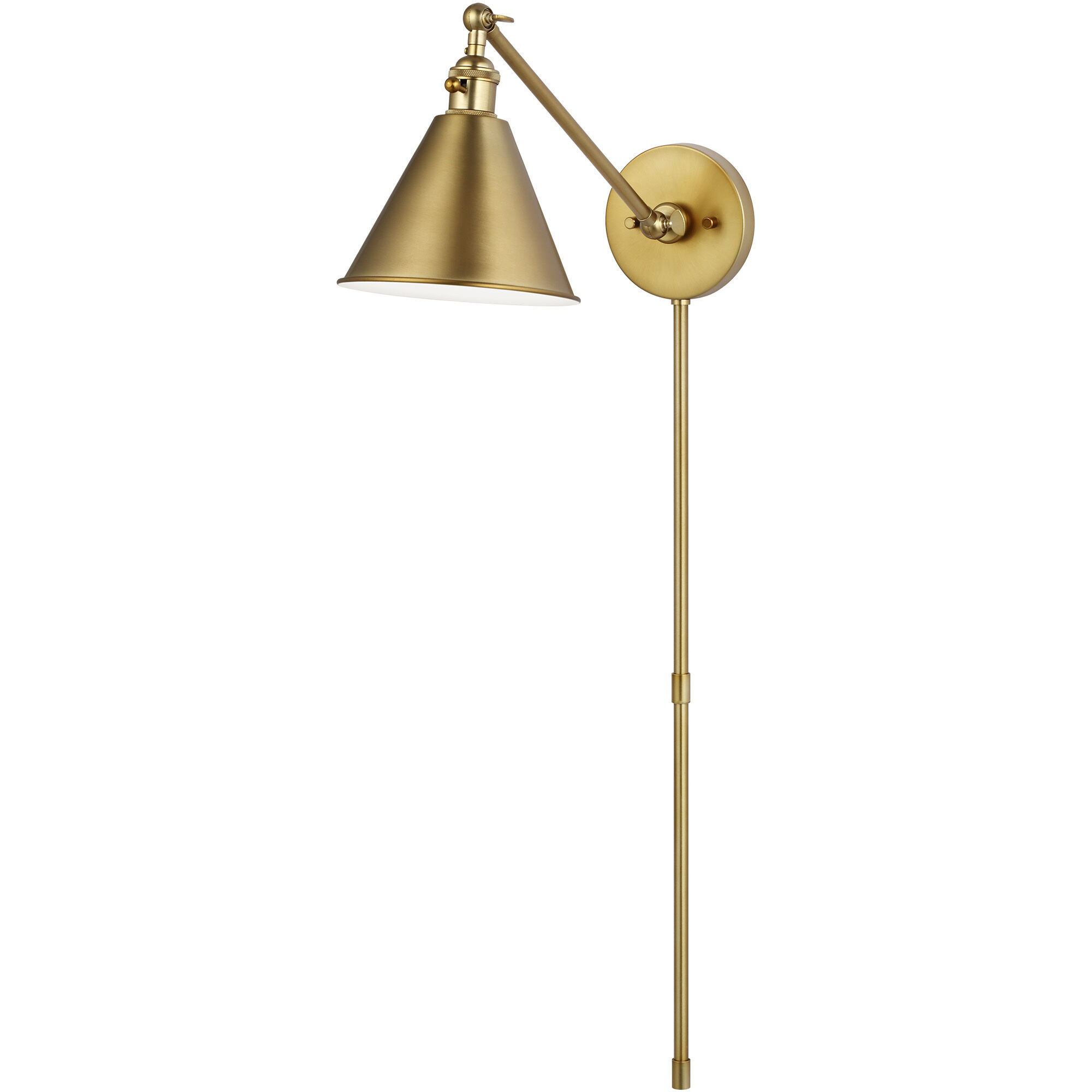 C&M by Chapman & Myers Salem Wall Bath Fixture Wall Light in Satin Brass