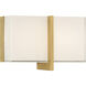 High Rise LED 8.5 inch Legacy Brass Bath Bar Wall Light