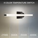 Flatte LED 24 inch Black Chrome Bath Vanity & Wall Light in Black/Chrome, dweLED