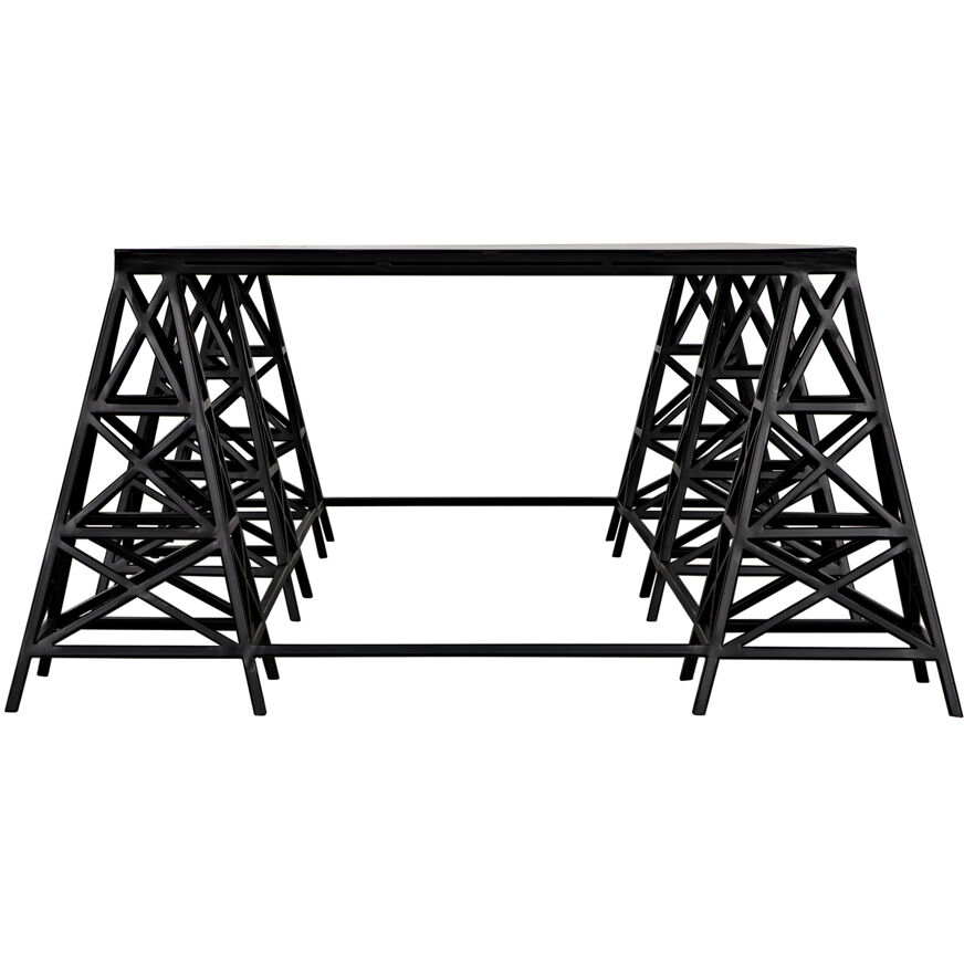 Brixton 64 X 38 inch Matte Black Coffee Table