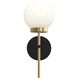 Rigsby 1 Light 7.5 inch Matte Black and Brushed Gold Wall Sconce Wall Light
