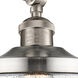 Franklin Restoration Large Oxford 1 Light 12 inch Brushed Satin Nickel Semi-Flush Mount Ceiling Light in Seedy Glass, Franklin Restoration