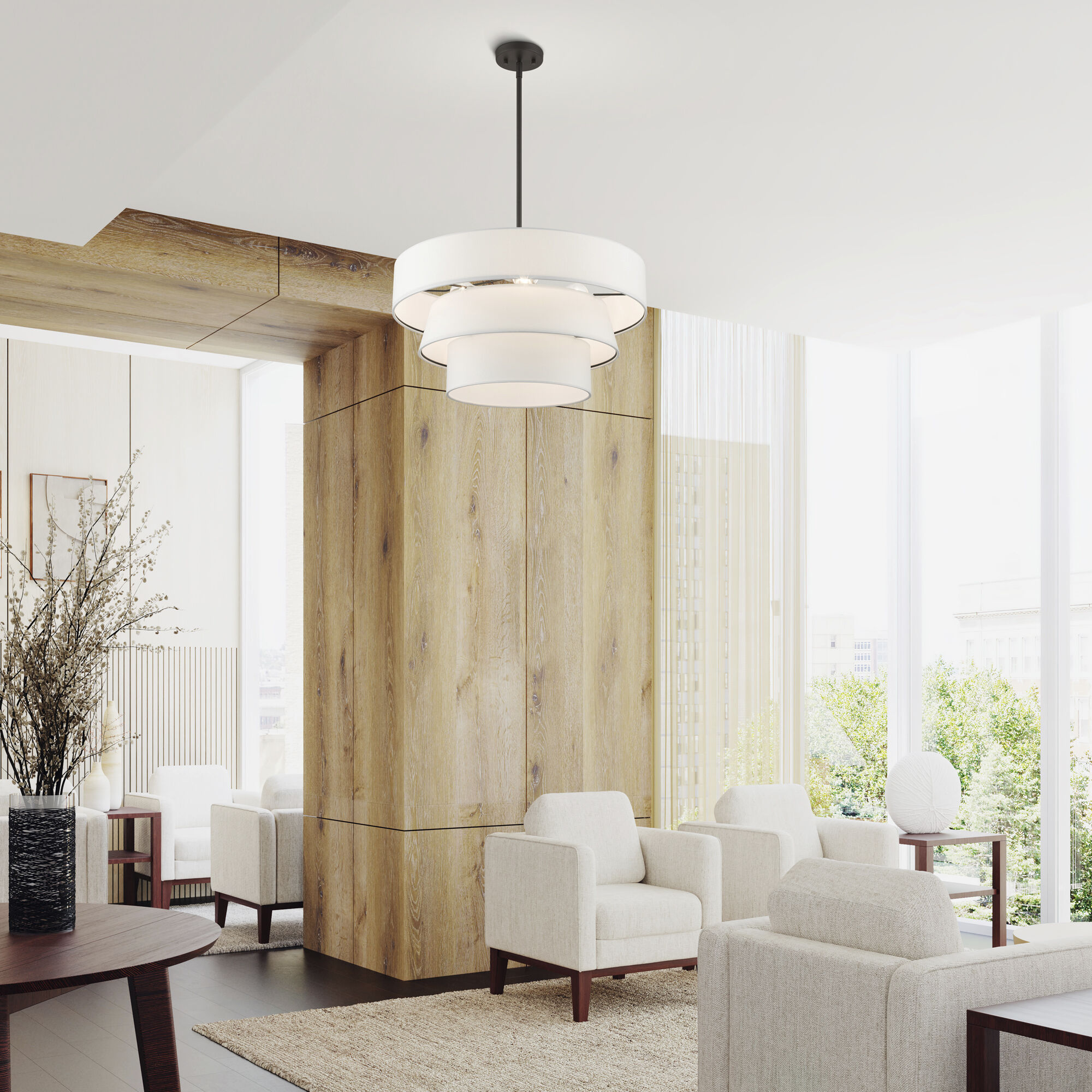 Warrenville 4 Light 23 inch Bronze Pendant Chandelier Ceiling Light