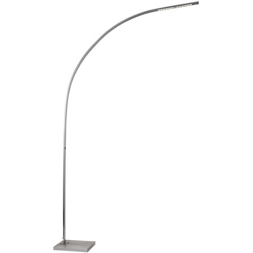 Sonic 91 inch 24 watt Satin Steel Arc Lamp Portable Light