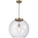 Ballston Athens 1 Light 15.75 inch Brushed Brass Pendant Ceiling Light in Incandescent, Seedy