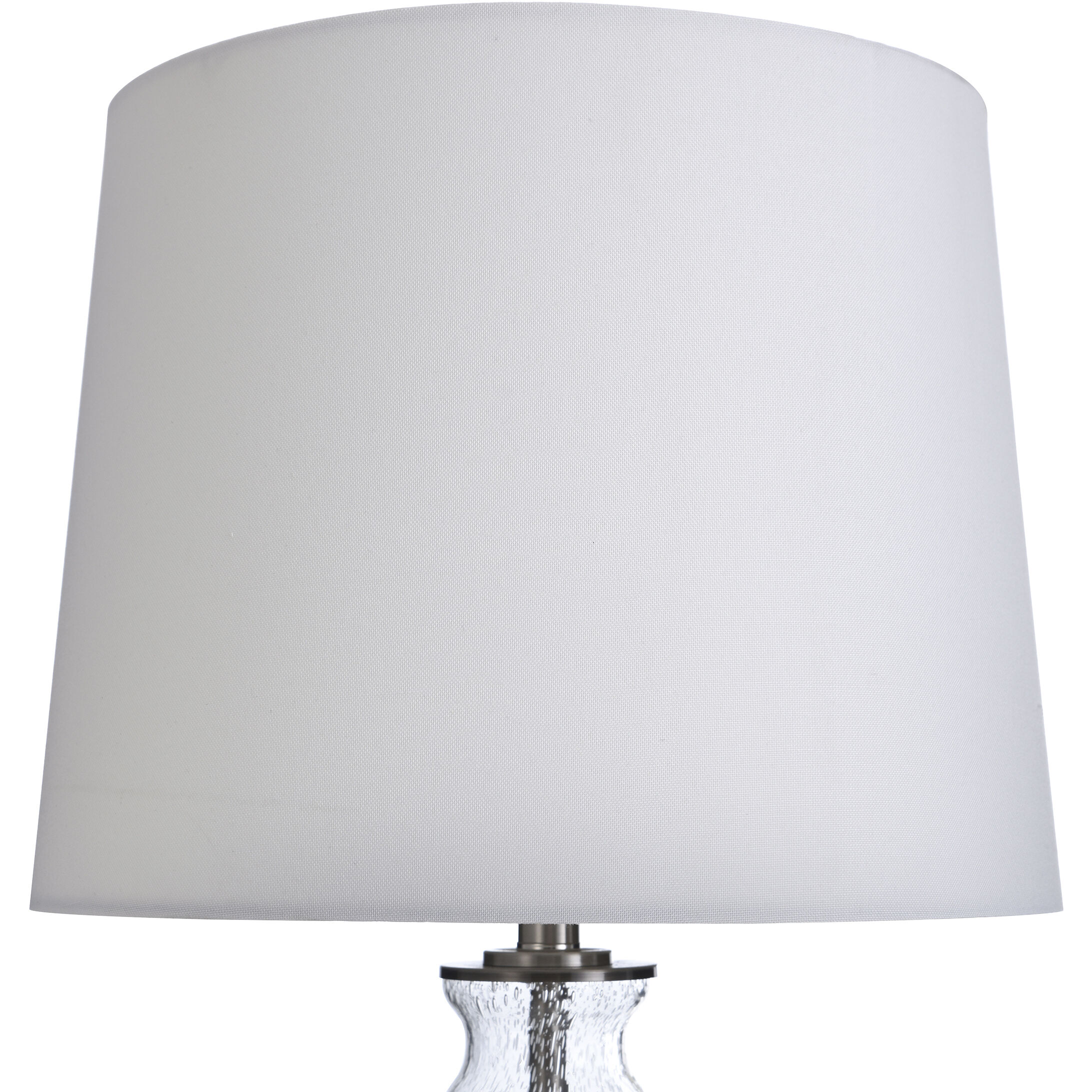 Signature 33 inch 150 watt Clear Seeded with Brass Steel Table Lamp Portable Light
