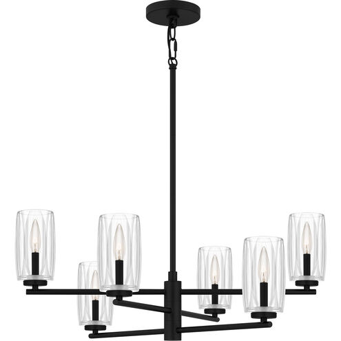 Cunningham 6 Light 26.75 inch Matte Black Chandelier Ceiling Light