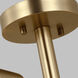 Sean Lavin Axis 3 Light 24 inch Satin Brass Semi-Flush Mount Ceiling Light