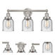 Bell 3 Light 24.5 inch Brushed Satin Nickel Bath Vanity Light Wall Light