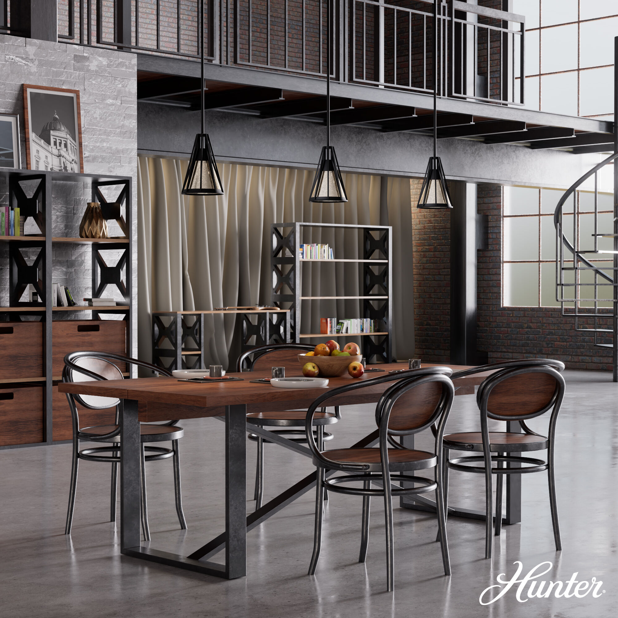 Rafner 1 Light 7 inch Natural Black Iron Mini Pendant Ceiling Light, Mini