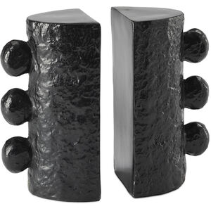 Sanya 9.5 X 4.5 inch Black Bookend Set