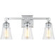 Sean Lavin Monterro 3 Light 21.75 inch Chrome Vanity Light Wall Light