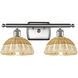 Ballston Bristol Natural II 2 Light 17.5 inch Brushed Satin Nickel Bath Vanity Light Wall Light