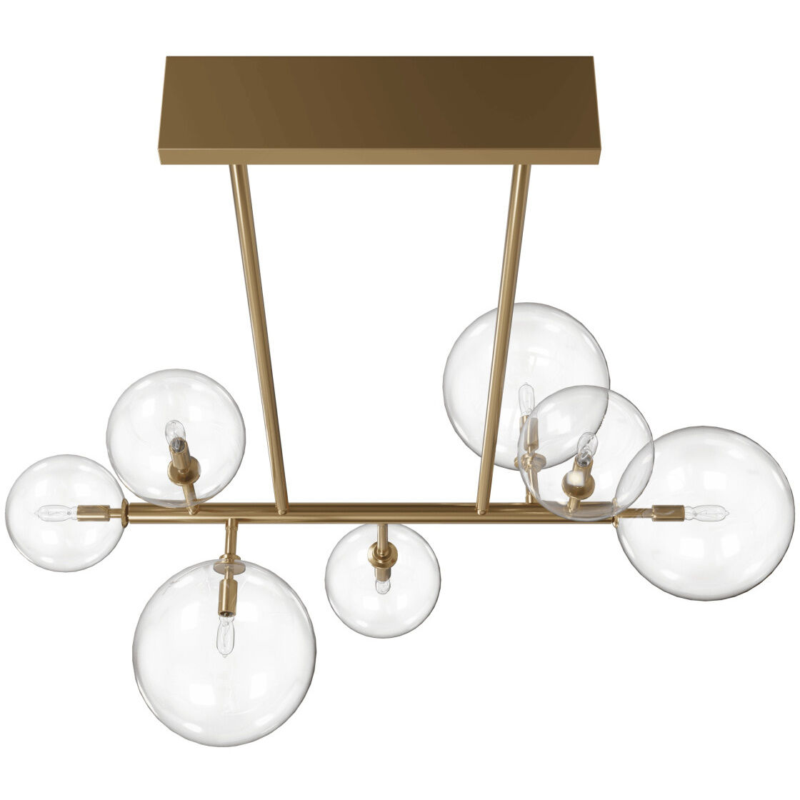 Delilah LED 24 inch Aged Brass Chandelier Ceiling Light