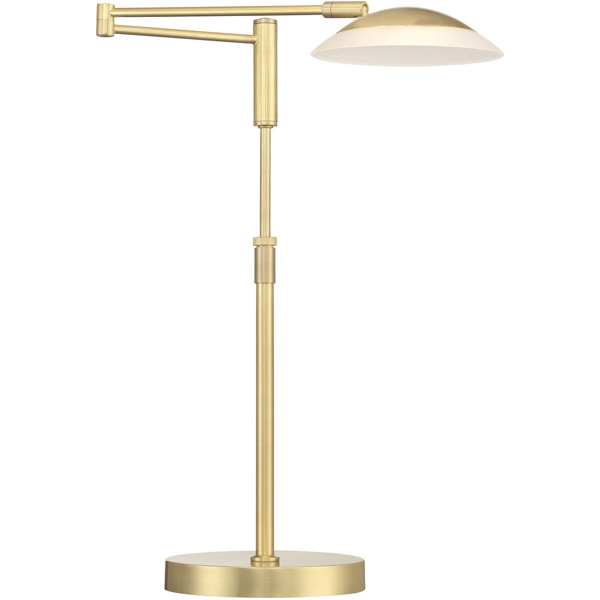 Meran Turbo 8 inch 13.5 watt Satin Brass Table Lamp Portable Light
