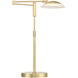 Meran Turbo 8 inch 13.5 watt Satin Brass Table Lamp Portable Light