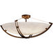 Clouds 6 Light 55 inch Dark Bronze Semi-Flush Ceiling Light in Round Bowl, Incandescent, Bowl
