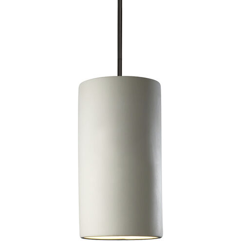Radiance Collection 1 Light 7 inch Bisque with Matte Black Pendant Ceiling Light