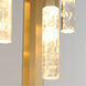 Diaphane LED 15 inch Gold Multi-Light Pendant Ceiling Light
