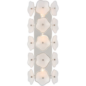 kate spade new york Leighton LED 7.75 inch Polished Nickel Sconce Wall Light in Cream Tinted Glass