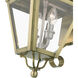 Adams 2 Light 21.5 inch Antique Brass with Brushed Nickel Finish Cluster Outdoor Wall Lantern, Medium