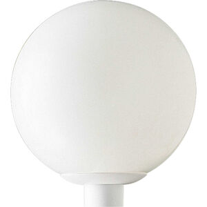 Acrylic Globe 1 Light 12 inch White Outdoor Post Lantern
