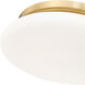 Soleil 1 Light 12 inch Modern Gold Flush Mount Ceiling Light