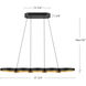 Maestro LED 37.75 inch Black Linear Pendant Ceiling Light