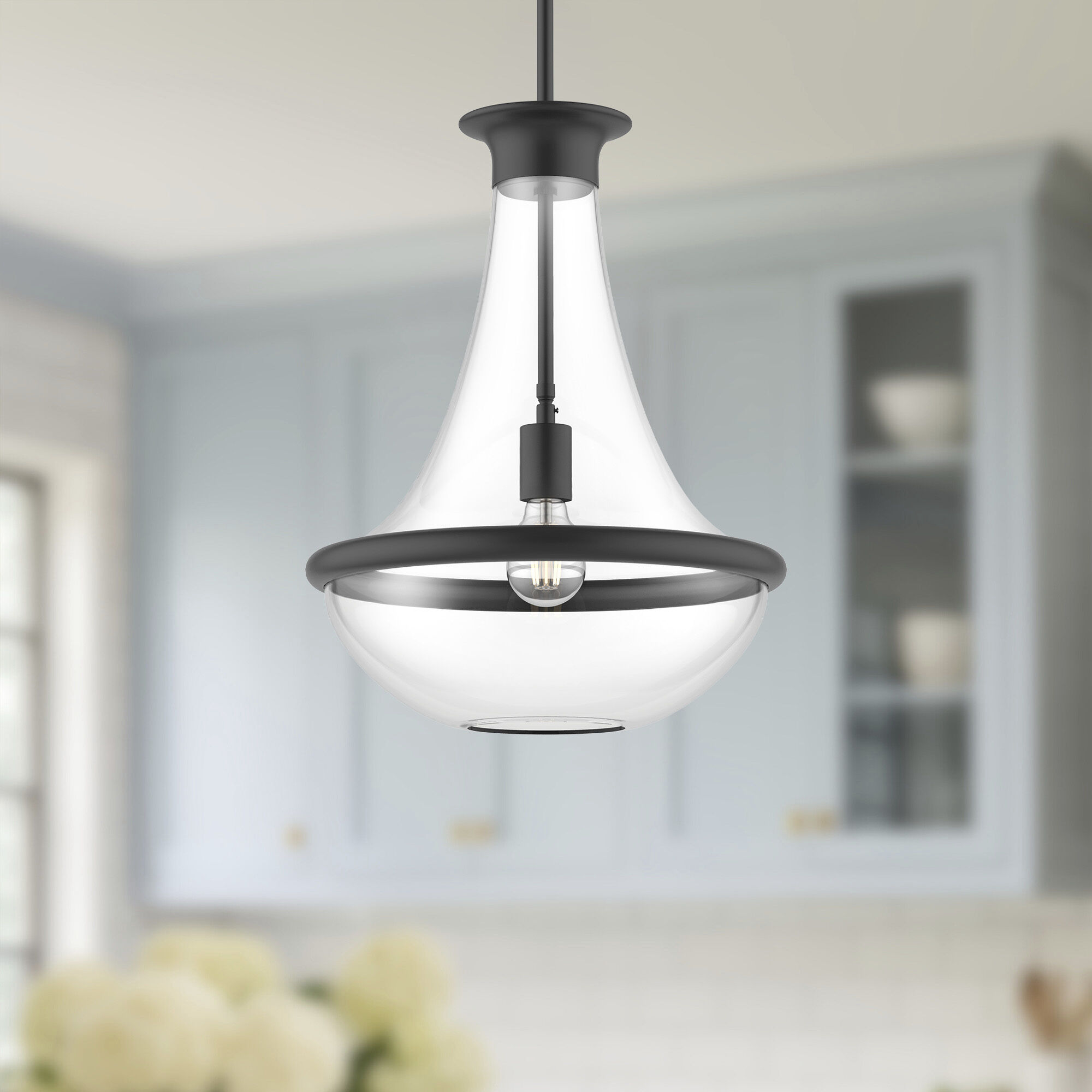Alora Mood Marcel Pendant Ceiling Light in Matte Black