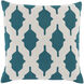 Salma 22 X 22 inch Beige/Deep Teal Accent Pillow